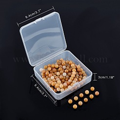 Природный Топаз нефритовый шарик нити G-AR0001-35