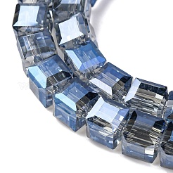 Стеклянные бусины с гальваническим покрытием  EGLA-H108-01A-PL02