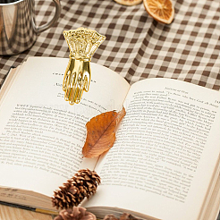 Зажим для закладки в форме руки из сплава&nbsp;AJEW-CP0006-94B-G