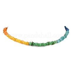 Ожерелья из бусин чакры из натуральных окрашенных пресноводных ракушек NJEW-JN05486