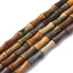 Натуральная полихромная яшма/камень Пикассо/нити бус из яшмы Пикассо G-L624-G04-12x5mm