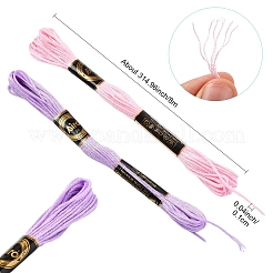 6束 6色 ポリエステル刺繍糸  クロスステッチの糸  ミックスカラー  1mm  約8.75ヤード（8m）/バンドル  1bundle / color&nbsp;OCOR-YW0001-24C