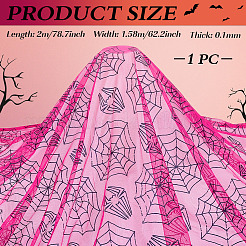 Полиэстеровая сетчатая ткань на тему Хэллоуина DIY-WH0589-86B