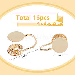 16 шт. латунная спиральная накладка на ушную манжету&nbsp;EJEW-HS0001-24G