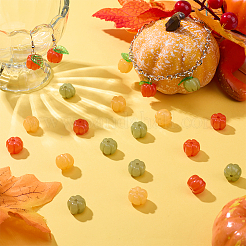 60 шт. 3-х цветные осенние растительные бусины из смолы&nbsp;RESI-SP0001-48
