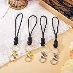 10 шт. 2-цветные экологически чистые корейские вощеные полиэстеровые шнуры-брелки KEYC-TA00033