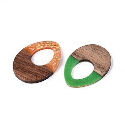 Подвески из непрозрачной смолы и орехового дерева RESI-T060-15M