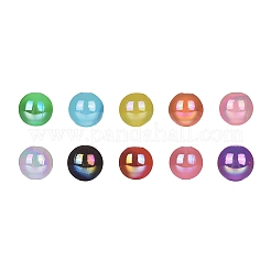 300шт 10 цвета пластиковые бусины&nbsp;OACR-CJ0001-13