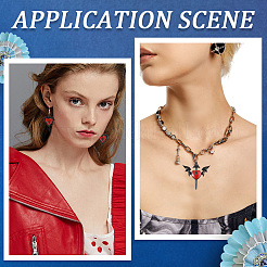 16 шт. 8 стиля подвески из сплава эмали в готическом стиле&nbsp;PALLOY-SC0004-45B