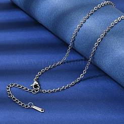 12 collana a catena testurizzata in acciaio inossidabile 304 da 2.4 mm per uomo e donna&nbsp;NJEW-H093-18P-04