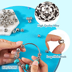 66шт 11 стиля европейские бусины из сплава в тибетском стиле FIND-TA0001-98