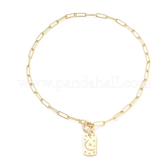 Ожерелья с подвесками из латуни с прозрачным кубическим цирконием&nbsp;NJEW-JN03103-02