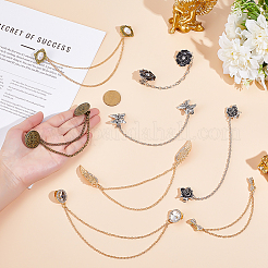 8 шт. 8 стиля цепочка из сплава со стразами для шляпы&nbsp;JEWB-ME0001-07