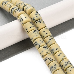 Fili di perline di porcellana fatte a mano imitazione dalmata&nbsp;PORC-H011-06B