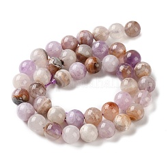 Natürliche Amethyst-Spitzenachat-Perlenstränge&nbsp;GG-CBABD99-04-10mm