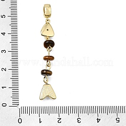 Ciondoli pendenti europei in ottone con pavé di zirconi cubici&nbsp;GG-CBA3401-01G-A