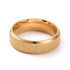 Текстурированное кольцо из нержавеющей стали 201 для женщин RJEW-I089-16G