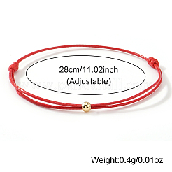 Bracelets tressés en cordon polyester avec boule ronde en laiton&nbsp;QR8302-3