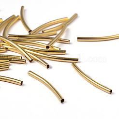 Латунные трубки изогнутой бисера X-EC0582X25mm-NFG