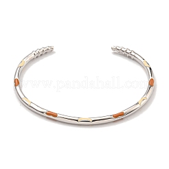 Латунные эмалированные браслеты-манжеты для женщин&nbsp;BJEW-G703-08B-P