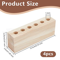 4 portalápices de madera de escritorio con 6 agujeros&nbsp;ODIS-OC0001-79