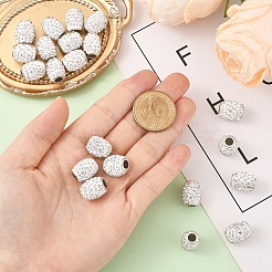 20 шт. европейские бусины ручной работы из полимерной глины со стразами CPDL-YW0001-03