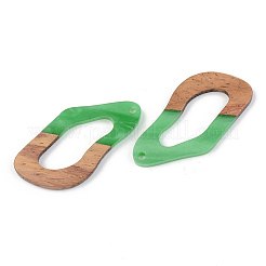 Pendentifs en résine opaque et bois de noyer&nbsp;RESI-S389-009A-C03