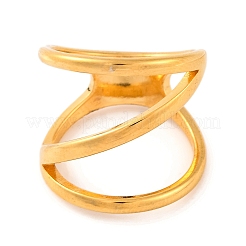 Ионное покрытие (ip) 304 нержавеющая сталь кольца для женщин&nbsp;RJEW-S414-25B-G