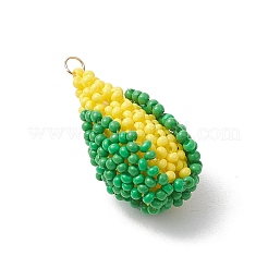 Подвески из стеклянных бусин в виде кукурузы&nbsp;PALLOY-GD00001