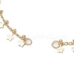Латунь браслет материалы Снаряженная цепи AJEW-JB01324
