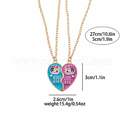 Симпатичные ожерелья с подвеской в виде сердца кошки из сплава и эмали для женщин FS-WG9A306-01