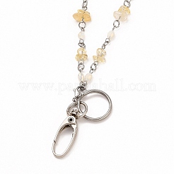 Держатель для удостоверения личности из нержавеющей стали 304 с шейным ремешком&nbsp;AJEW-PH01412-02