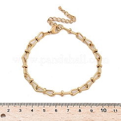 Браслеты на ногу из нержавеющей стали 304 с бантами для женщин AJEW-U025-02G