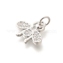 Латунные микропаве прозрачные подвески с фианитом&nbsp;KK-L225-039P