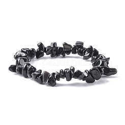 Браслет из бисера из натурального обсидиана для женщин&nbsp;BJEW-AL00003-13