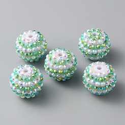 Бусины со стразами из смолы RESI-TAC0004-28E