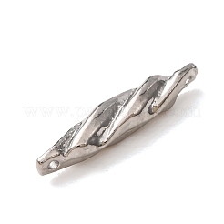 304ステンレススチールコネクタチャーム  オリーブリンク  ステンレス鋼色  15.5x3x3mm  穴：1mm&nbsp;STAS-N124-57P