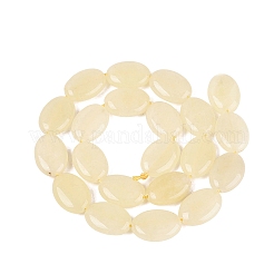 Teñidos naturales blancas abalorios de jade hebras&nbsp;G-N370-01A-17