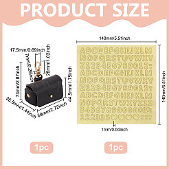 Чехол для хранения обручальных колец из искусственной кожи с застежками из сплава и наклейками из ПВХ для домашних животных AJEW-FG0004-27B