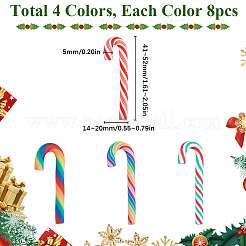 32шт 4 цвета бусины из полимерной глины ручной работы CLAY-SC0001-86