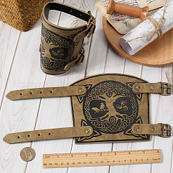 Браслет из шнура дерева жизни из искусственной кожи&nbsp;AJEW-WH0342-88A