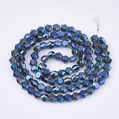 Стеклянные бусины с гальваническим покрытием &nbsp;EGLA-T018-03