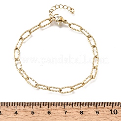 Bracciali a catena testurizzata a graffetta in acciaio inossidabile 304 da 4 mm per uomo e donna&nbsp;SA-CBAB767-08G