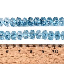 Brins de perles de verre transparentes craquelées&nbsp;GLAA-N068-03A-04
