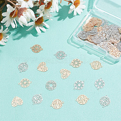 80 шт. 8 стиля долговечных позолоченных латунных соединительных подвесок KK-HY0003-74