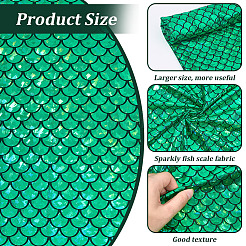 1 m Spandex-Stoff mit Fischschuppenmuster&nbsp;DIY-CY0003-51B