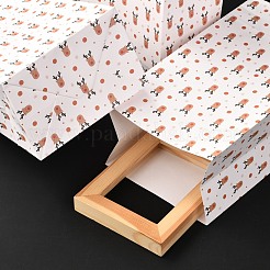 クリスマスイブのテーマ長方形紙キャンディーバッグ  ハンドルなし  ステッカー付き  ギフト＆食品用ラップバッグ用  ホワイト  鹿の模様  27x15x9.7cm  6個/袋&nbsp;CARB-G007-01F