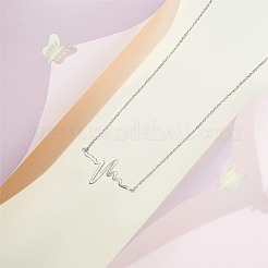 Colliers à pendentif en argent sterling plaqué rhodium 925&nbsp;JN938A
