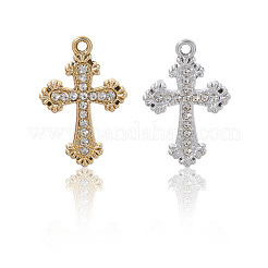 40шт 2 цвета подвески из сплава со стразами FIND-SC0016-44