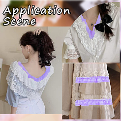 12.5 ярд двухслойной кружевной отделки из полиэстера&nbsp;OCOR-GF0003-11D